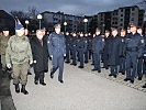 Polizei und Bundesheer: Gemeinsames Antreten in Eisenstadt.