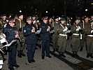 Die Militärmusik und die Polizeimusik bildeten mit mehr als 80 Musiker einen gemeinsamen Klangkörper.