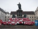 Die Olympiateilnehmer in der Wiener Hofburg.