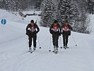 Drei Teilnehmer der Einzelpatrouille während des Wettbewerbs.