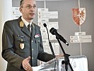 Brigadier Kurt Wagner bei seiner Begrüßung und einleitenden Worten zur Verleihung.