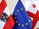 Die Kooperationspartner: Österreich, Europäische Union und Georgien.