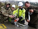 Teilnehmer des Universitätslehrganges Sprengtechnik von der Montanuni Leoben absolvieren einen Praxistag.