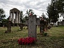 Gräber der österreichischen Gefallenen am Soldatenfriedhof.