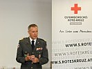 Landesrettungskommandant Anton Holzer betont bei seiner Ansprache die gute Zusammenarbeit mit dem Bundesheer.