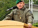 Brigadier Jürgen Wörgötter bei seiner Abschiedsrede.
