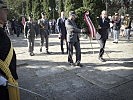 Minister Kunasek beim italiensch-österreichischen Friedenstreffen in Triest.