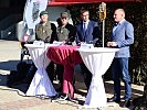 V.l.: Oberst Michael Kerschat, Brigadier Ernst Konzett, Landeshauptmann Markus Wallner und Minister Mario Kunasek.