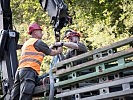 Soldaten des Bundesheeres helfen in Gasen.