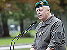 Brigadier Egger berichtet über den Werdegang der Akademie.