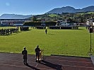 Ein imposantes Bild bot sich den Zuschauern im Fußballstadion in Wörgl.