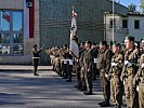 Zum Festakt angetreten: Die Militärmusik Salzburg, der Insignientrupp des Militärkommandos Salzburg und eine Ehrenzug der Stabskompanie des Militärkommandos Salzburg.