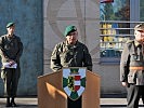 Der Salzburger Militärkommandant, Brigadier Anton Waldner, bei seiner Festansprache.