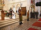 Die Feldbacher Artilleristen gedenken der "Heiligen Barbara" in der Stadtpfarrkirche.