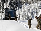 Soldaten des Gebirgskampfzentrums Saalfelden waren zur Unterstützung im Einsatz.