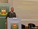 Oberstleutnant Markus Reisner bei seinen Ausführungen.