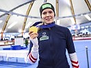 Korporal Vanessa Herzogs bisher größter Erfolg: die WM-Goldmedaille in Inzell.