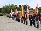 Die angetretenen Abordnungen mit einer Ehrenkompanie der Garde und der Militärmusik Steiermark.