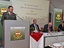 Brigadier Reinhard Schöberl begrüßt die Gäste.