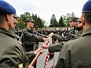 "Ich gelobe ...": Mit diesen Worten sprachen die Soldaten das Treuegelöbnis auf die Republik Österreich.