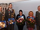 Die Ausgezeichneten des Abends: Oberstleutnant Gerald Jaindl, Hauptmann Martin Weissenbacher, Fachoberinspektorin Martina Kogler und Fachoberinspektorin Elisabeth Ockermüller.