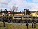 Panoramaansicht der Angelobung.