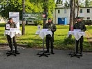 Im Rahmen einer Pressekonferenz stellten sich die Kommandanten den Fragen von Journalisten.