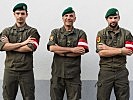 V.l.: Gefreiter Matthias Jaidl vom Jägerbataillon Wien 2, Oberstleutnant Martin Jaidl vom Militärkommando Burgenland und Korporal Michael Jaidl vom Jägerbataillon Burgenland.