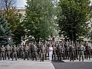 Verteidigungsministerin Klaudia Tanner besuchte die Assistenzkompanie des Jägerbataillons Wien 1 "Hoch- und Deutschmeister" in der Starhemberg-Kaserne.