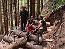 Durch den Bau von "Krainerwänden" sollen Rutschungen des Hanges verhindert werden.