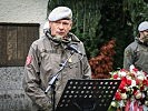 Generalmajor Pronhagl bei seiner Ansprache.