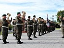 Die Militärmusik begleitete die Beisetzung.