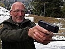 Der Heeresmeister im Pistolenschießen 2020, Vizeleutnant Martin Wimmer vom Truppenübungsplatz Hochfilzen.