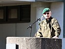 Ansprache des Vorarlberger Militärkommandanten, Brigadier Gunther Hessel.