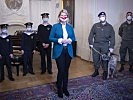 Ministerin Klaudia Tanner besuchte die Sängerknaben am Tag der Tests.