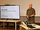 Militärkommandant Brigadier Ingo Gstrein begrüßt die Teilnehmer das Basisseminars "Miliz wirbt Miliz".