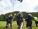 Zusammenarbeit von Bundesheer und Feuerwehr.