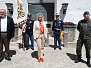 V.l.: Markus Lechner, Ministerin Klaudia Tanner und Salzburgs Militärkommandant, Brigadier Anton Waldner.