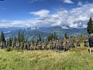 Die Soldaten beim Friedensfest am Hochgründeck.