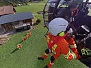 Flughelfer wurden per Hubschrauberwinde der "Alouette" III zum Einsatzort gebracht.