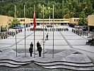 100 Soldaten bei der feierlichen Angelobung in der Standschützen-Kaserne.