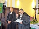 Trauner (r.) und Hülser zelebrierten den Gottesdienst...