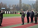 Meldung an den Vorarlberger Militärkommandanten, Brigadier Gunther Hessel.