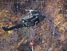 Auch Agusta Bell 212-Hubschrauber wurden eingesetzt.