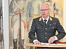 Militärkommandant Brigadier Hessel bedankte sich für die Unterstützung im Sinne der Umfassenden Landesverteidigung.