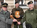 V.l.: Oberst Gerhard Skalvy, Brigadier Kurt Wagner und Oberst Leopold Schieder.