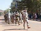 Die Abordnung der EU-geführten Trainingsmission bei der Parade.