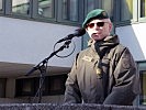 Militärkommandant Brigadier Gunther Hessel: "Nur wer kämpfen kann, kann auch schützen und helfen."