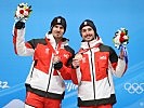 Zugsführer Thomas Steu und Zugsführer Lorenz Koller rodeln im Doppelsitzer zu Olympiabronze in Peking.