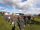 Am Sportplatz der Towarek-Schulkaserne fand die Ausmusterung statt.